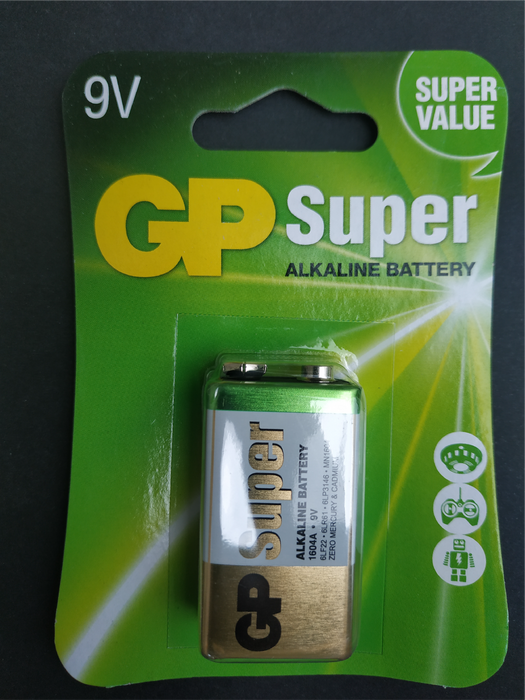 Batería 9V GP súper alcalina  - Electrónica DIY Guatemala